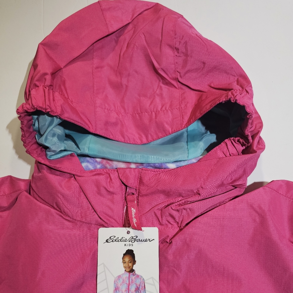 Eddie Bauer Girls Magenta Lightweight 3 in 1 Jacket Size M-10/12 - Picture 7 of 15